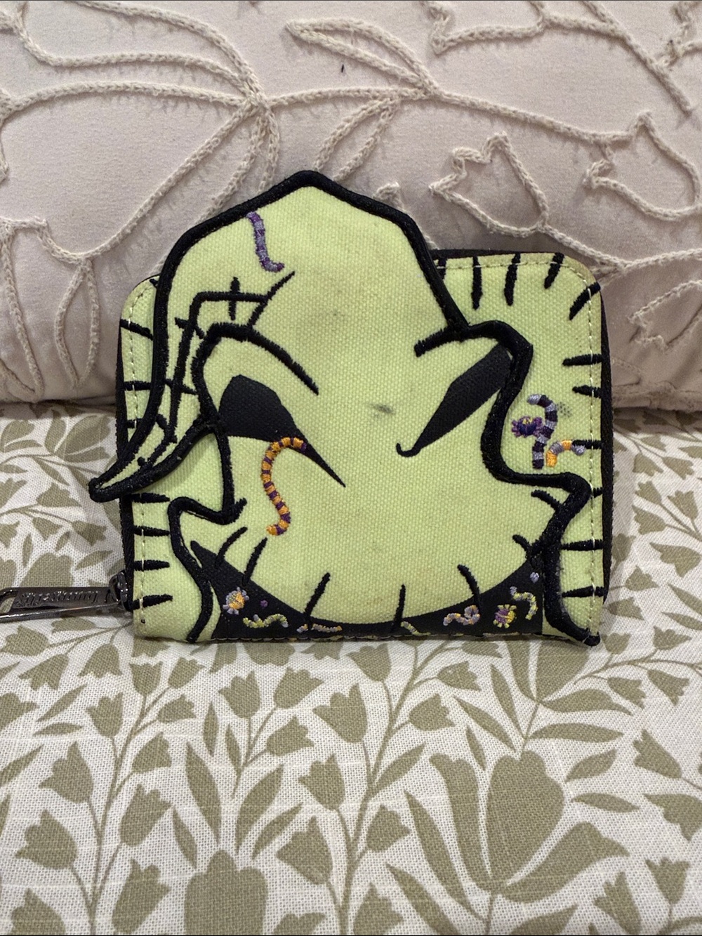 Loungefly Oogie Boogie glow in the dark zippered wallet with card holders